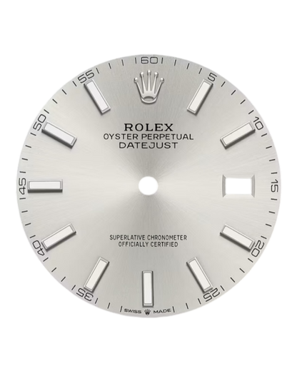 Rolex Datejust, Silver Dial, 41mm, flat bezel - U1 FACTORY - AUTOMATIK