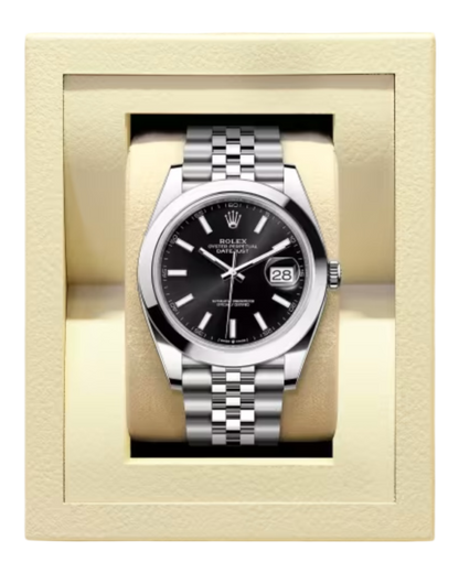 Rolex Datejust 41mm Black Dial, flat bezel - U1 FACTORY - AUTOMATIK - Jubilee