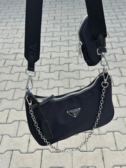 PRADA CROSSBODY BAG AUS NYLON IN SCHWARZ 1:1 REPLICA
