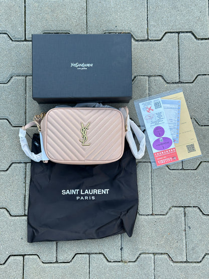 YSL CROSSBODY BAG IN PINK MIT GOLDFARBENEN LOGO | 1:1 REPLICA