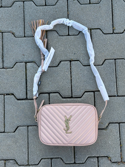 YSL CROSSBODY BAG IN PINK MIT GOLDFARBENEN LOGO | 1:1 REPLICA