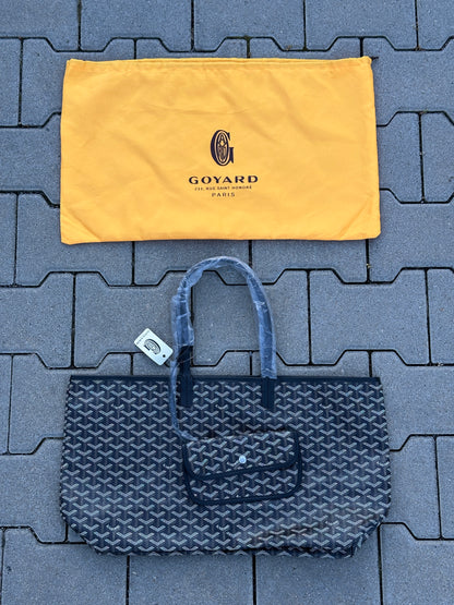 GOYARD TOTE BAG IN SCHWARZ – 1:1 REPLICA AUS FEINEM PU LEDER MIT MINI POCHETTE