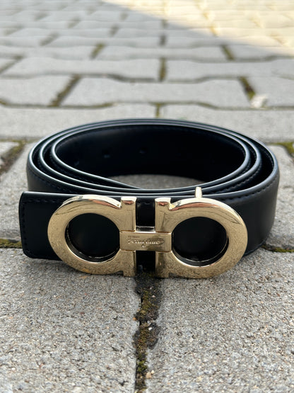 SALVATORE FERRAGAMO LEDERGÜRTEL MIT GOLDENER SCHNALLE | 1:1 REPLICA | PU LEDER