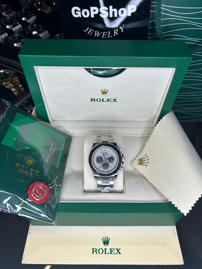 ROLEX DAYTONA GRAY DIAL FULL SILVER - OYSTER