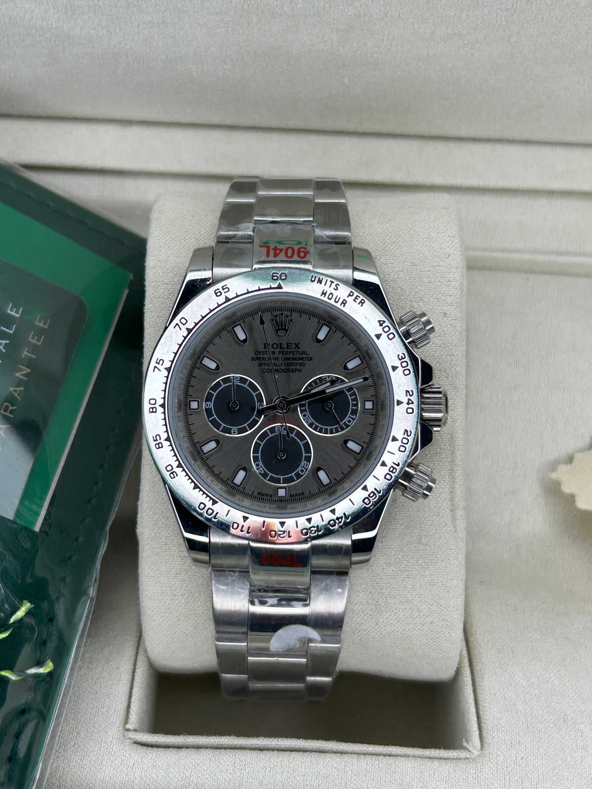 ROLEX DAYTONA GRAY DIAL FULL SILVER - OYSTER
