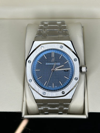 AUDEMARS PIGUET - ROYAL OAK - SILBER BLUE DIAL