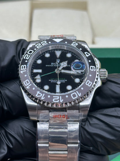 U1 Factory Rolex GMT-Master II "Batman", 40mm Stahl, schwarzes Zifferblatt, schwarz-blaue Keramik-Lünette - Automatik
