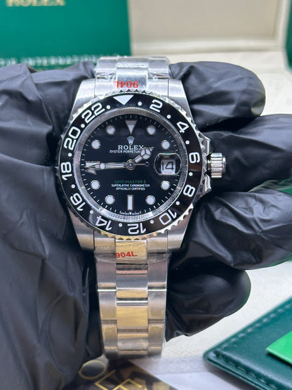 U1 Factory Rolex GMT-Master II "LN", 40mm Stahl, schwarzes Zifferblatt, schwarze Keramik-Lünette - Automatik