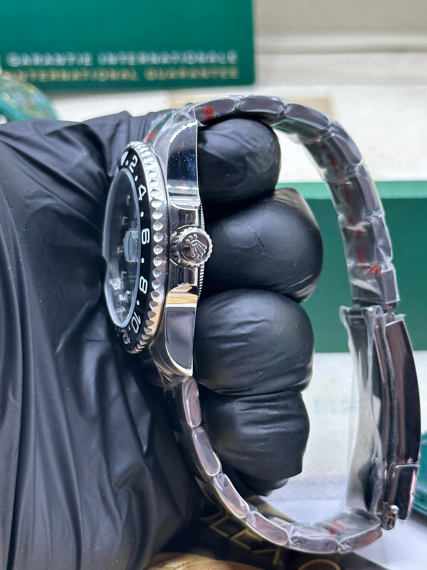 U1 Factory Rolex GMT-Master II "LN", 40mm Stahl, schwarzes Zifferblatt, schwarze Keramik-Lünette - Automatik