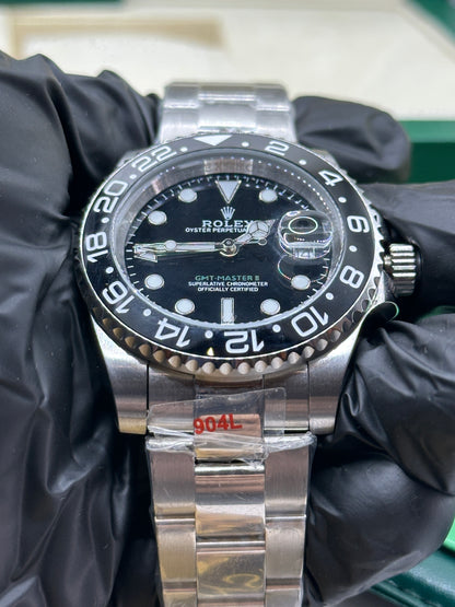 U1 Factory Rolex GMT-Master II "LN", 40mm Stahl, schwarzes Zifferblatt, schwarze Keramik-Lünette - Automatik