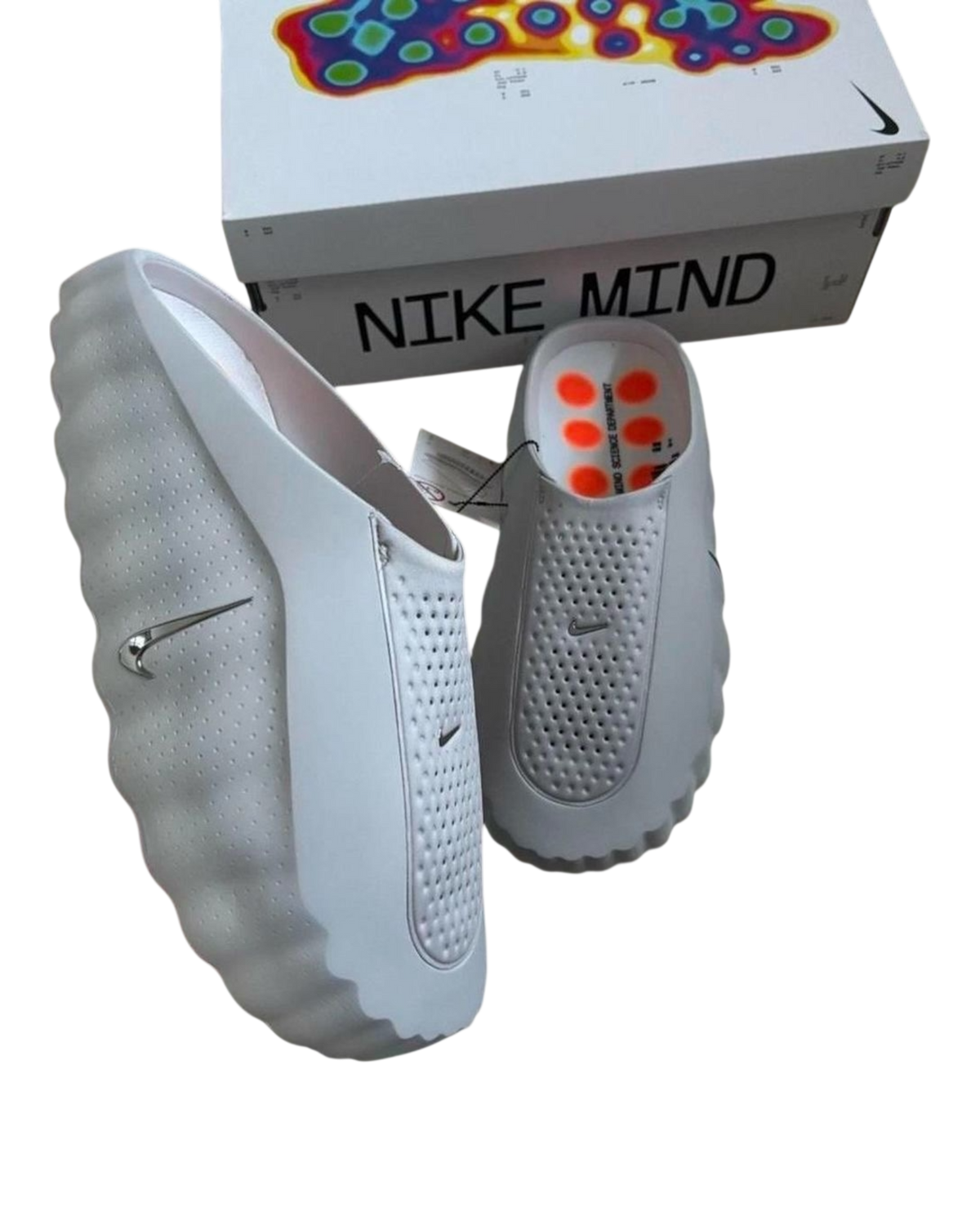 NIKE MIND 001 SLIDE – Black Chrome / Light Smoke Grey – mit Box – 1:1 HIGH END