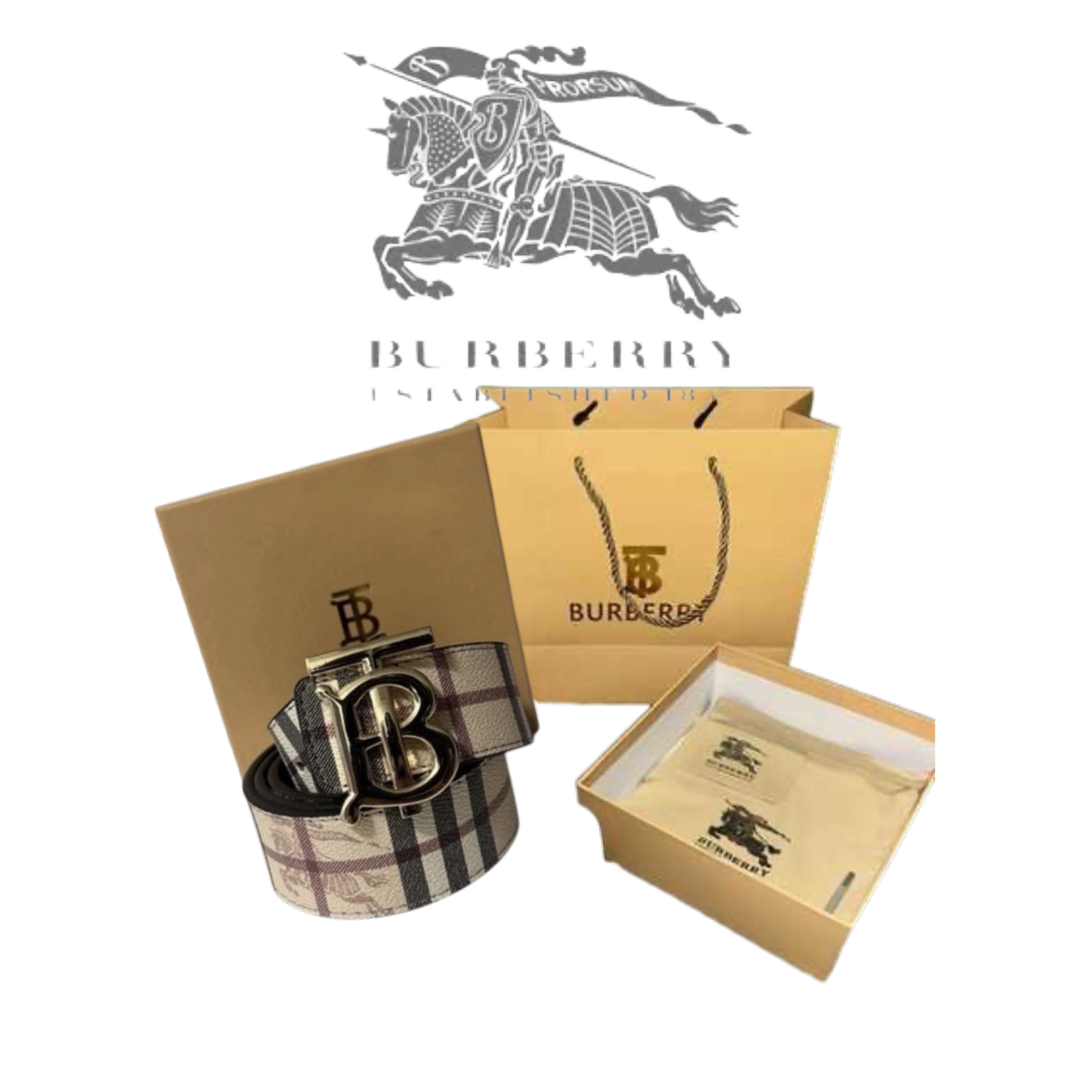 BURBERRY MONOGRAM BELT – Full Set Edition - 1:1 HIGH END