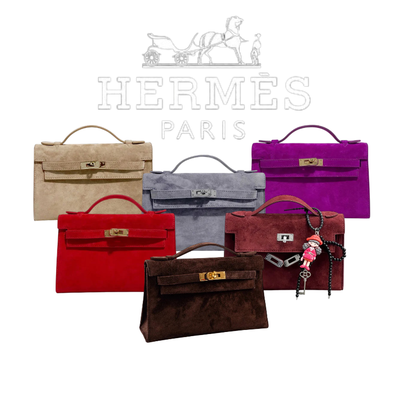 HERMÈS Kelly Pochette Bordeaux Veau Doblis Palladium Hardware 21 - 1:1 HIGH END