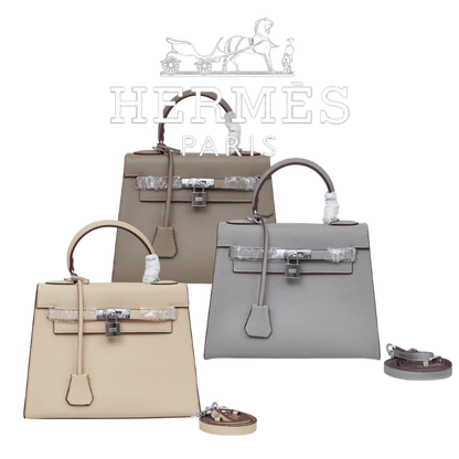 HERMÈS SCHULTERTASCHE KELLY 28CM FEU RETOURNE SILVER - 1:1 HIGH END