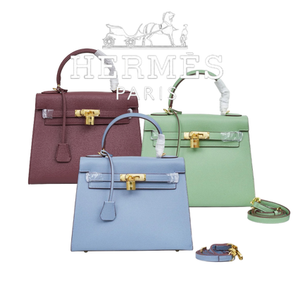 HERMÈS SCHULTERTASCHE KELLY 28CM FEU RETOURNE GOLD - 1:1 HIGH END
