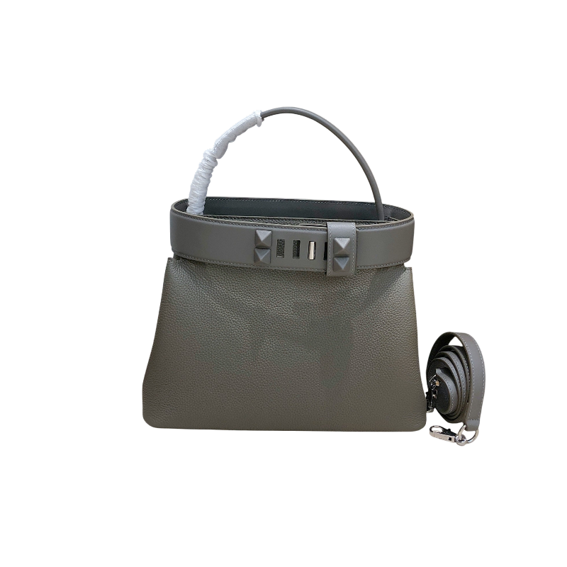 HERMÈS MEDOR BAG GRIS MEYER TOGO AND SWIFT PALLADIUM 28CM HARDWARE - 1:1 HIGH END