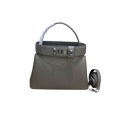 HERMÈS MEDOR BAG GRIS MEYER TOGO AND SWIFT PALLADIUM 28CM HARDWARE - 1:1 HIGH END