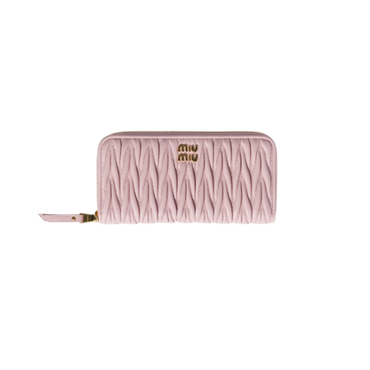 MIU MIU Large Matelassé Nappa Leather Wallet  - 1:1 HIGH END
