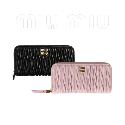 MIU MIU Large Matelassé Nappa Leather Wallet  - 1:1 HIGH END