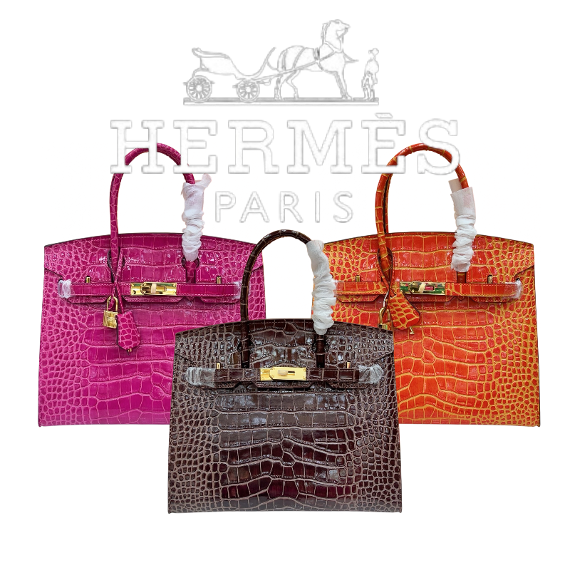 HERMÈS BIRKIN 30CM CROCODILE GOLD HARDWARE - 1:1 HIGH END