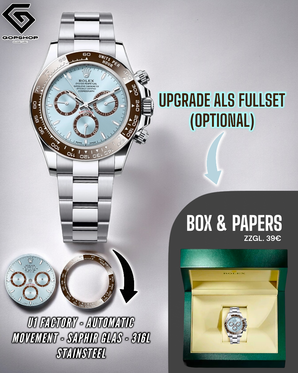 ROLEX DAYTONA PLATINUM - U1 FACTORY - (DROPSHIPPING PRODUKT)