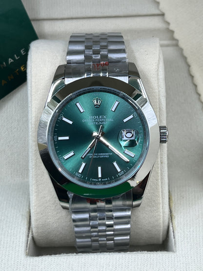 ROLEX DATE JUST GREEN JUBILEE #DT1