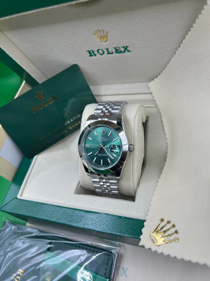 ROLEX DATE JUST GREEN JUBILEE #DT1