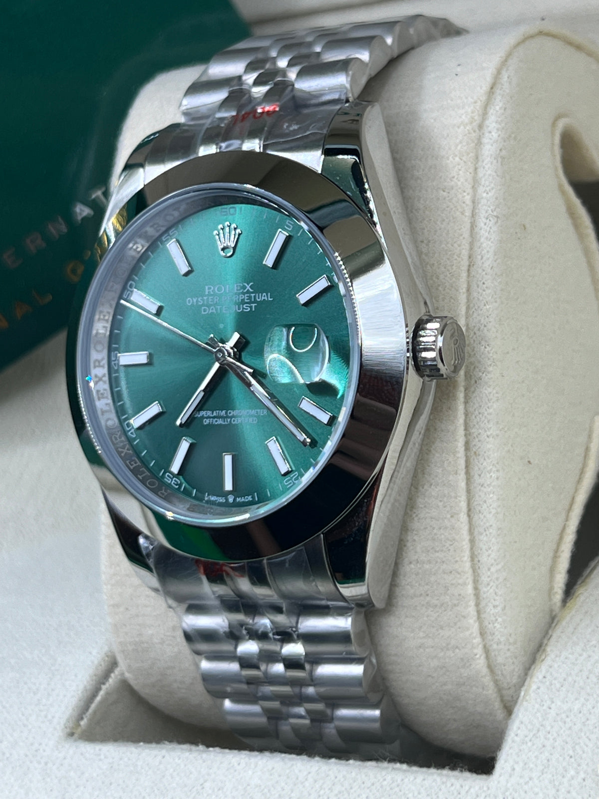ROLEX DATE JUST GREEN JUBILEE #DT1