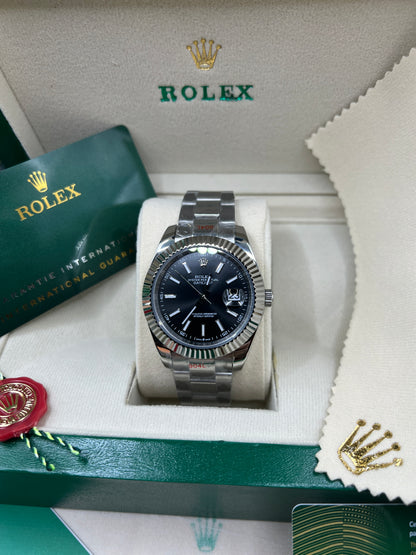ROLEX DATE JUST BLACK OYSTER #DT2