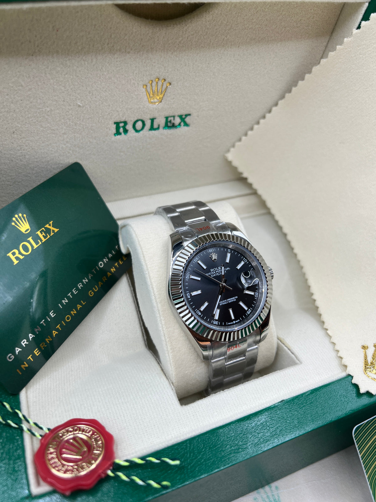 ROLEX DATE JUST BLACK OYSTER #DT2