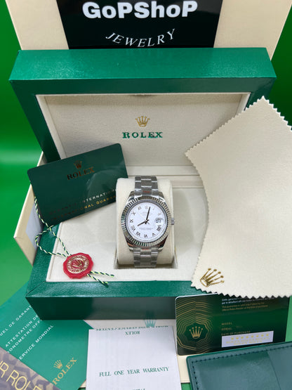 ROLEX DATE JUST WHITE JUBILEE #DT7