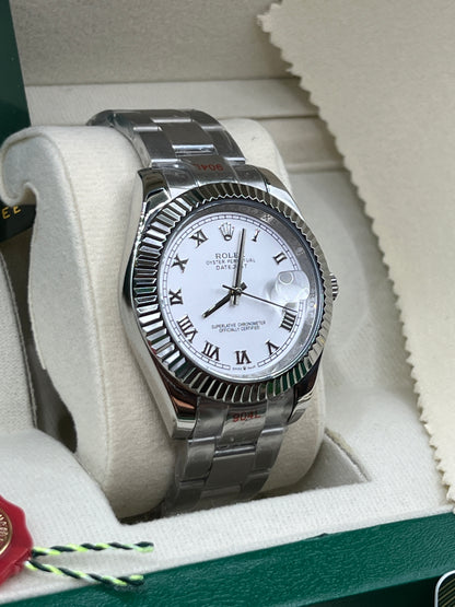 ROLEX DATE JUST WHITE JUBILEE #DT7