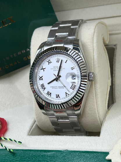ROLEX DATE JUST WHITE JUBILEE #DT7