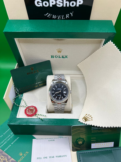 ROLEX DATE JUST BLACK JUBILEE #DT10