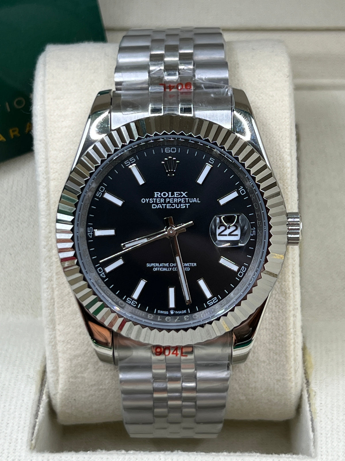 ROLEX DATE JUST BLACK JUBILEE #DT10