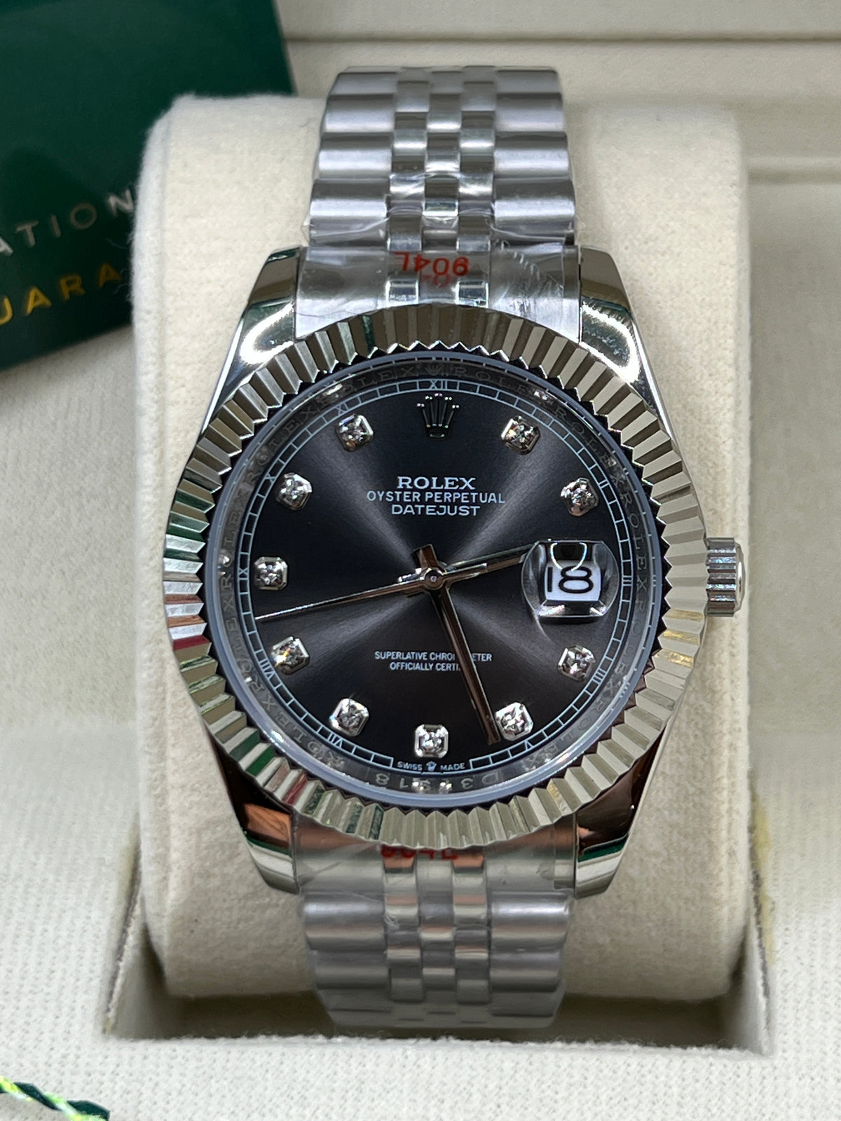 ROLEX DATE JUST DARK GREY JUBILEE #DT11