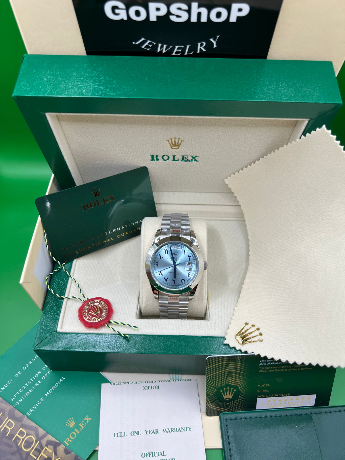 ROLEX DAY-DATE ARABIC PLATINUM #DD1