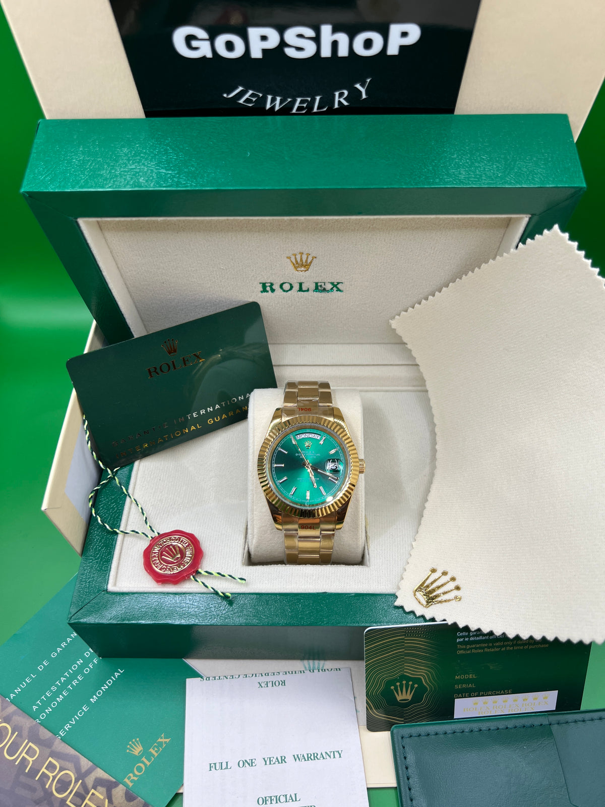 ROLEX DAY-DATE GREEN GOLD #DD5