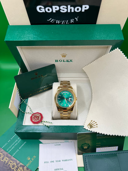 ROLEX DAY-DATE GREEN GOLD #DD5