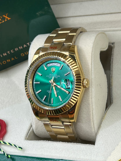 ROLEX DAY-DATE GREEN GOLD #DD5