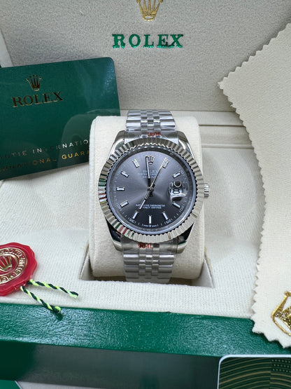ROLEX DATE JUST GRAY JUBILEE #DT14