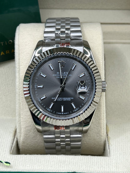 ROLEX DATE JUST GRAY JUBILEE #DT14