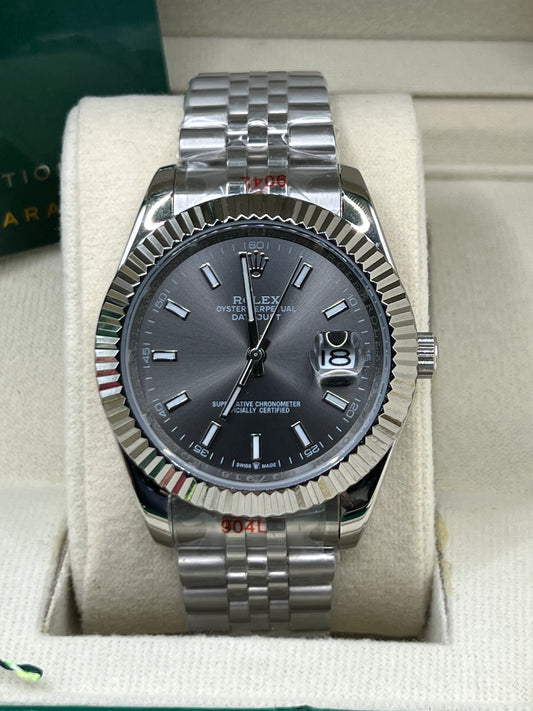 ROLEX DATE JUST GREY JUBILEE #DT14