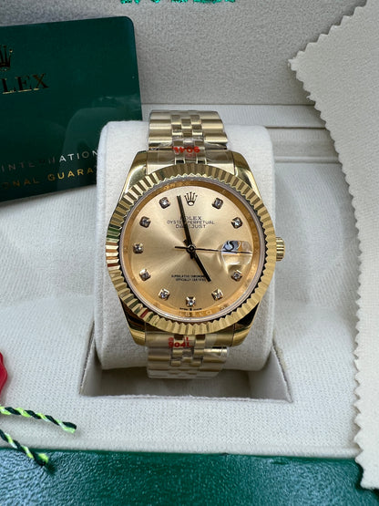 ROLEX DATE JUST JUBILÉ EN OR COMPLET #DT15