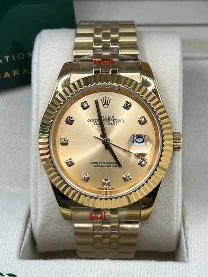 ROLEX DATE JUST JUBILÉ EN OR COMPLET #DT15