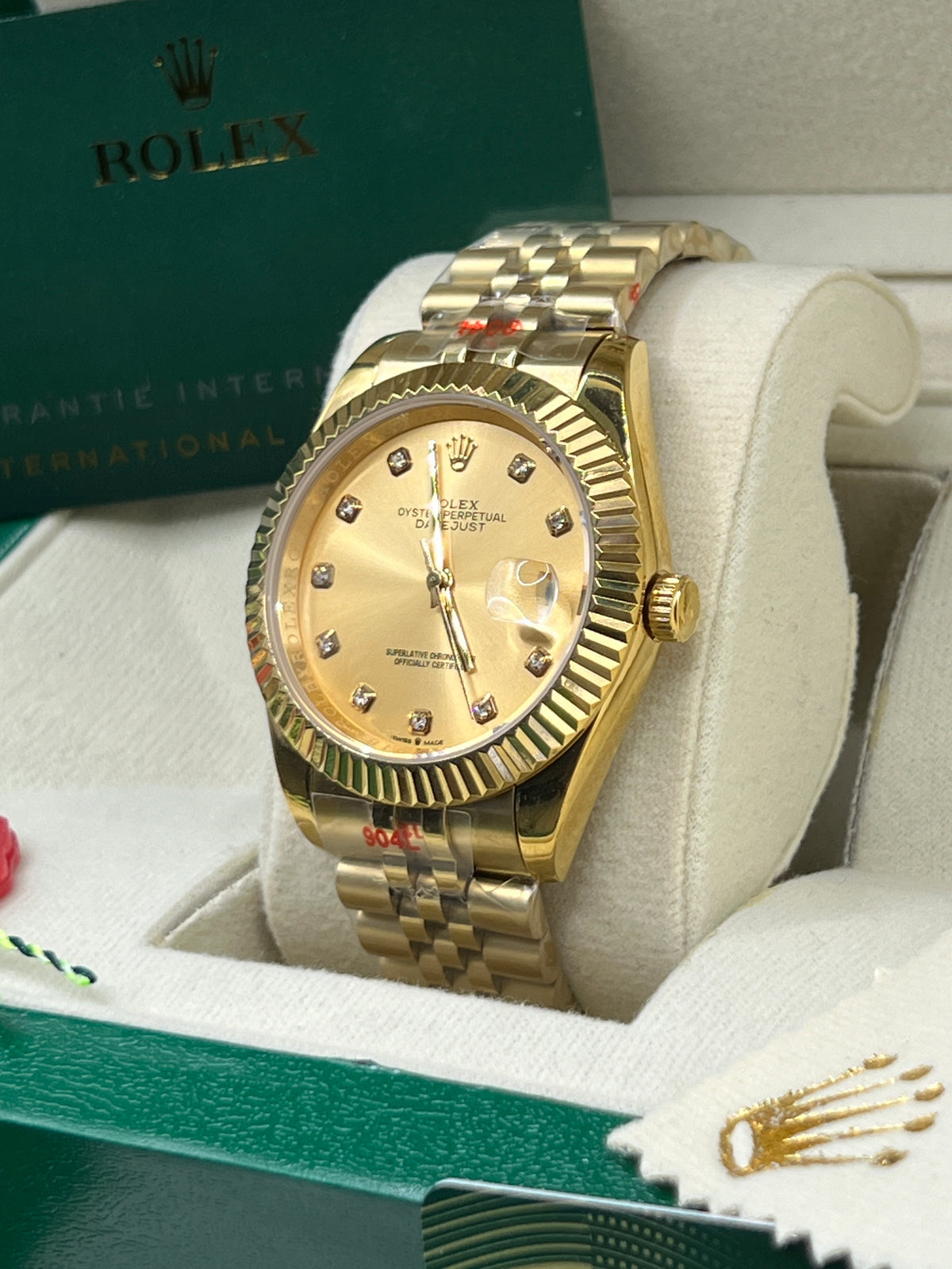 ROLEX DATE JUST JUBILÉ EN OR COMPLET #DT15