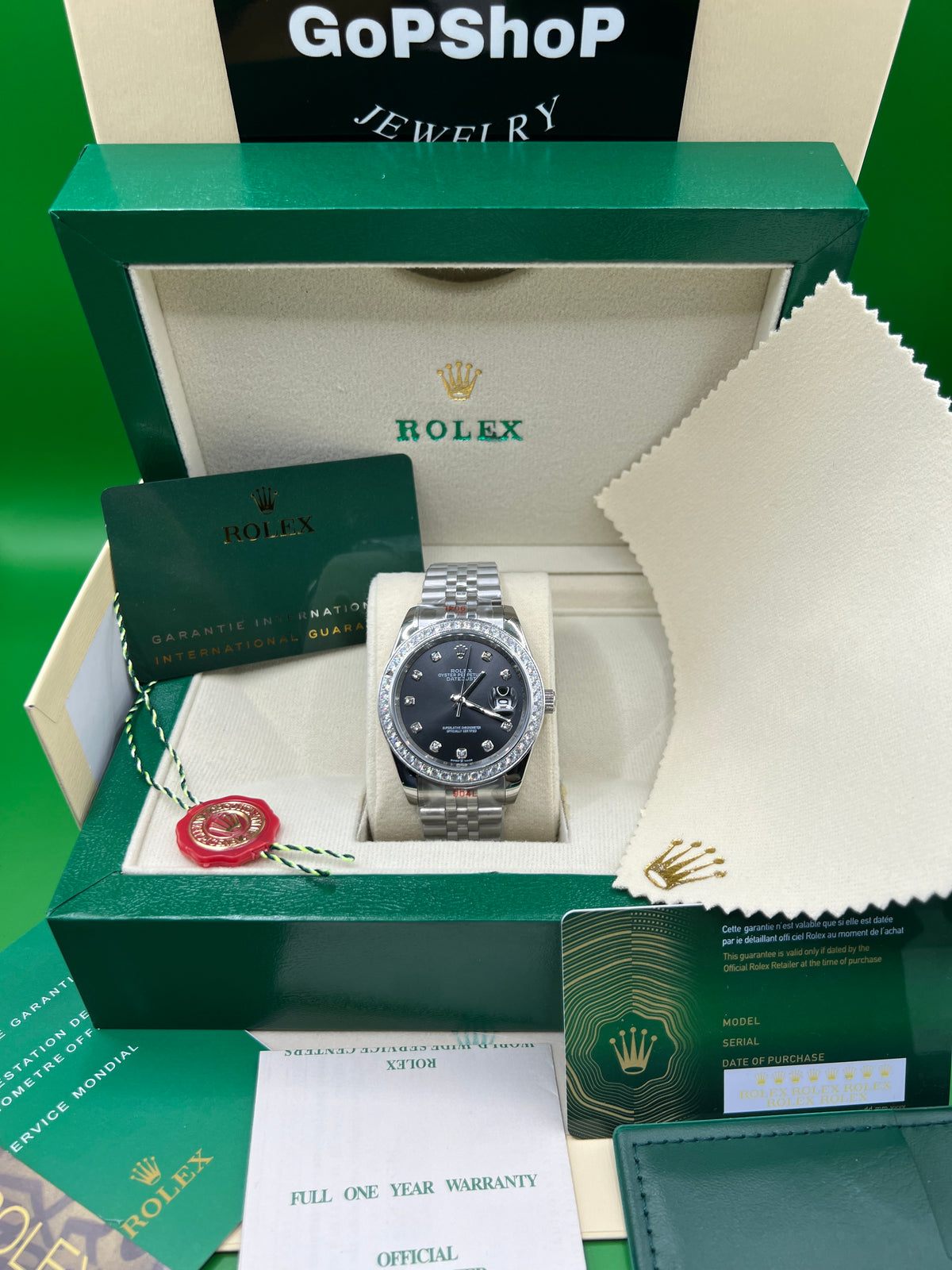 ROLEX DATE JUST BLACK DIAMOND JUBILEE #DT19 