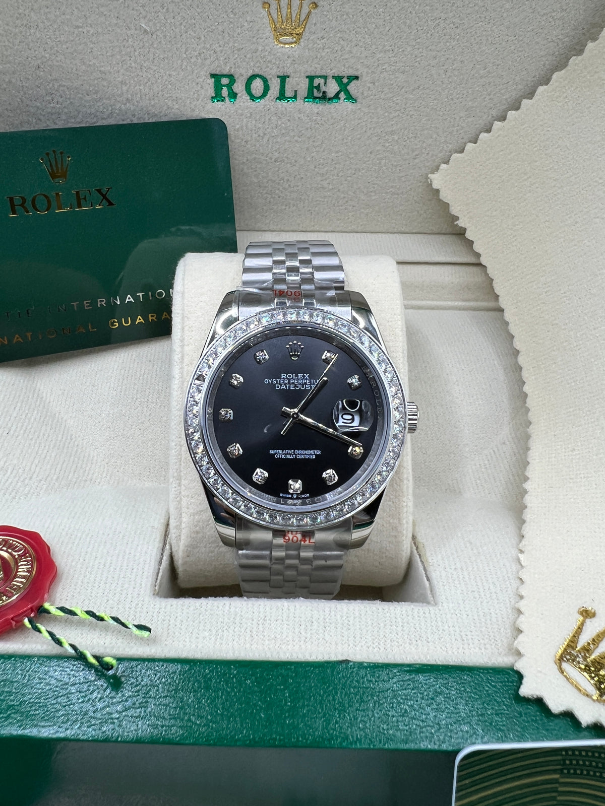 ROLEX DATE JUST BLACK DIAMOND JUBILEE #DT19 