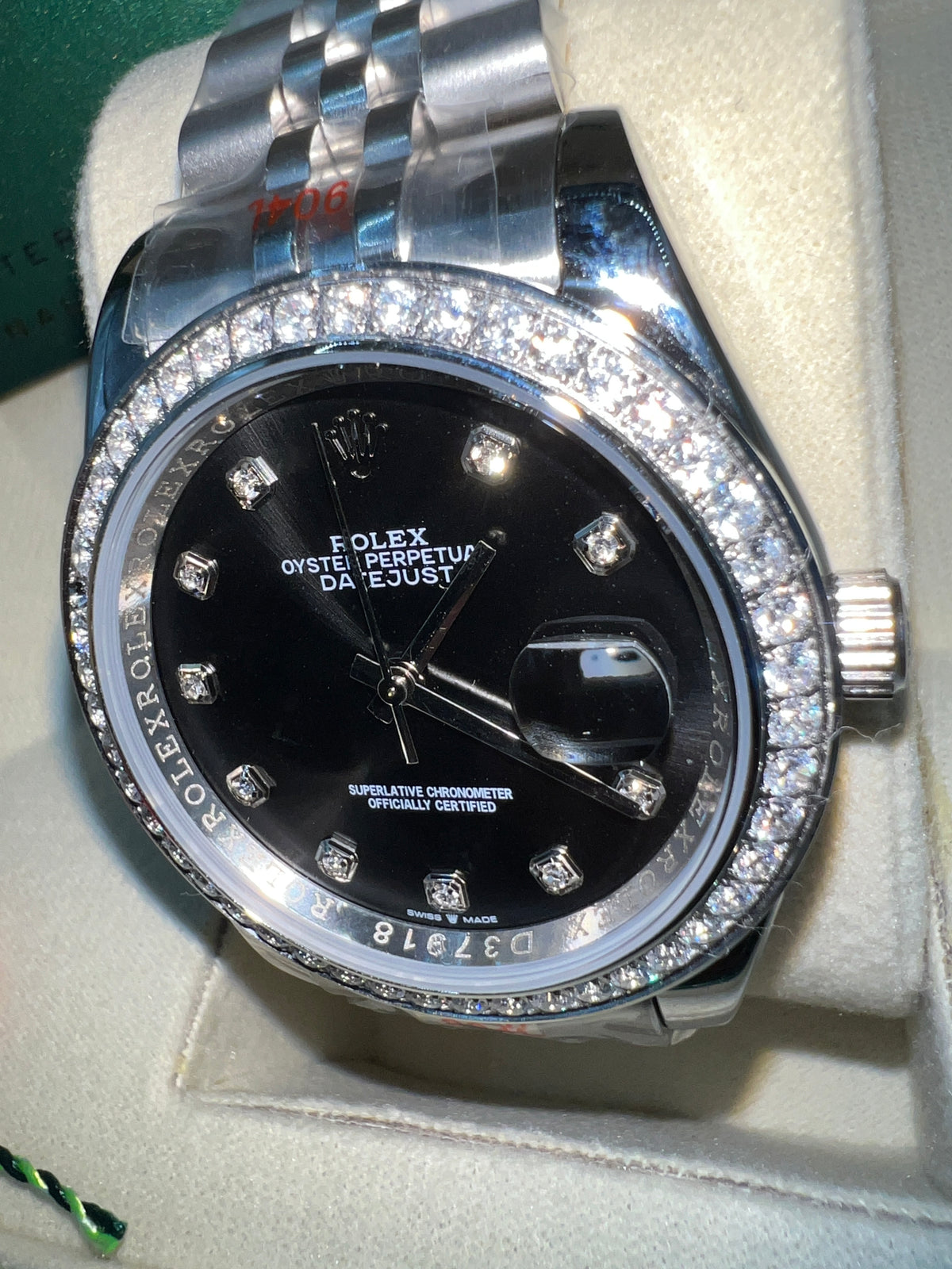 ROLEX DATE JUST BLACK DIAMOND JUBILEE #DT19 