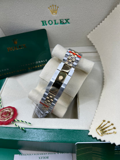 ROLEX DATE JUST BLACK TWO-TONE JUBILEE #DT17